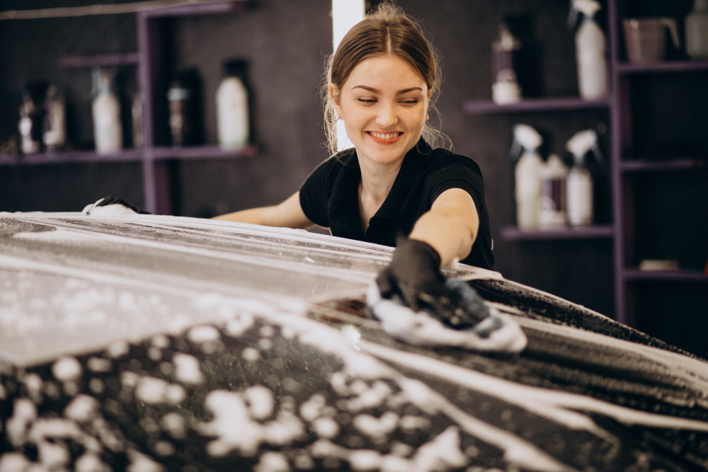 Mobile auto spa interior vacuum and upholstery cleaning